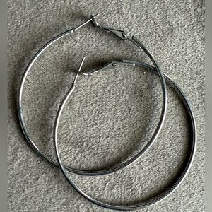 Elegant Silver Hoop Earrings